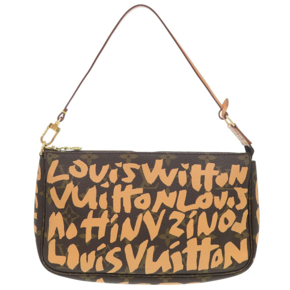Louis Vuitton Monogram Graffiti Pochette Accessoires Peach M92193 Handbag LV ...